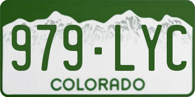 CO license plate 979LYC