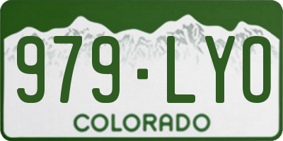 CO license plate 979LYO
