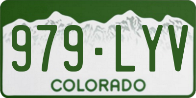 CO license plate 979LYV