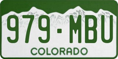 CO license plate 979MBU
