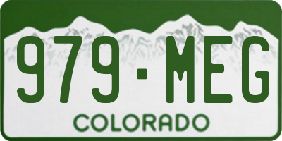 CO license plate 979MEG