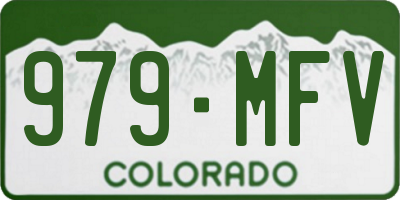 CO license plate 979MFV