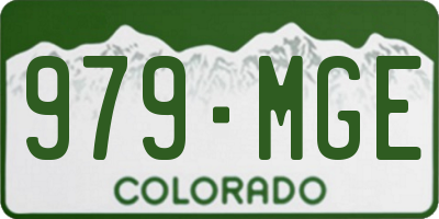 CO license plate 979MGE