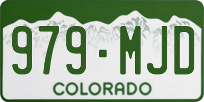 CO license plate 979MJD