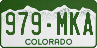 CO license plate 979MKA