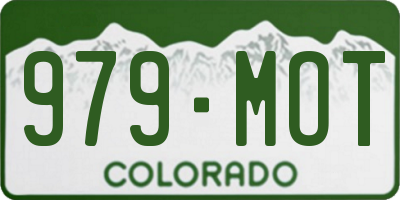 CO license plate 979MOT