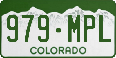 CO license plate 979MPL