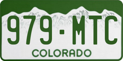 CO license plate 979MTC