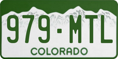 CO license plate 979MTL