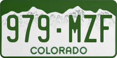 CO license plate 979MZF