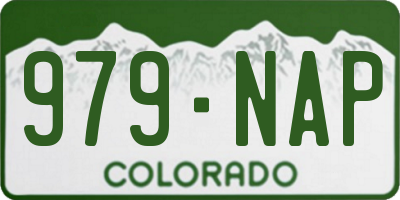 CO license plate 979NAP