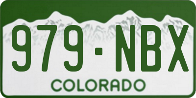 CO license plate 979NBX