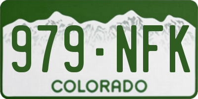 CO license plate 979NFK
