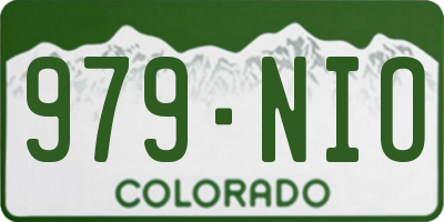 CO license plate 979NIO
