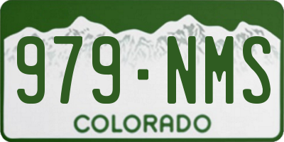 CO license plate 979NMS