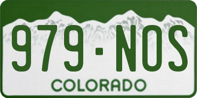 CO license plate 979NOS
