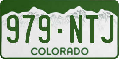 CO license plate 979NTJ