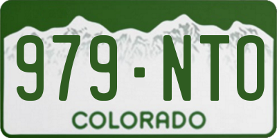 CO license plate 979NTO