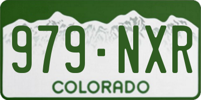 CO license plate 979NXR