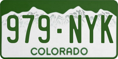 CO license plate 979NYK