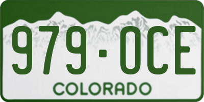 CO license plate 979OCE