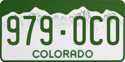 CO license plate 979OCO