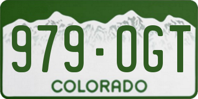 CO license plate 979OGT