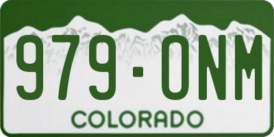 CO license plate 979ONM