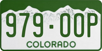 CO license plate 979OOP