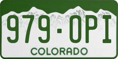 CO license plate 979OPI