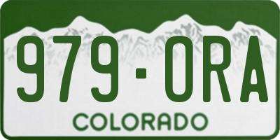 CO license plate 979ORA
