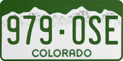 CO license plate 979OSE