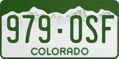 CO license plate 979OSF