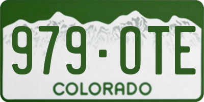 CO license plate 979OTE