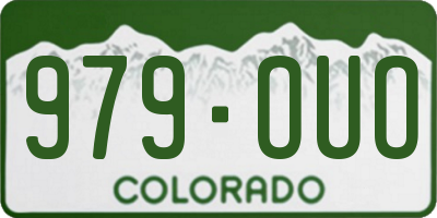 CO license plate 979OUO