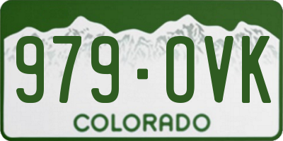 CO license plate 979OVK
