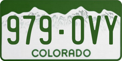 CO license plate 979OVY