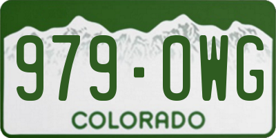 CO license plate 979OWG