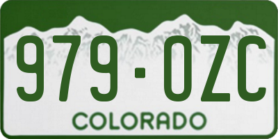 CO license plate 979OZC