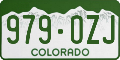 CO license plate 979OZJ