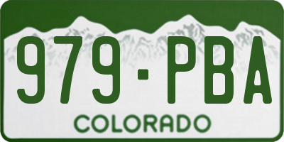 CO license plate 979PBA