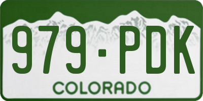 CO license plate 979PDK