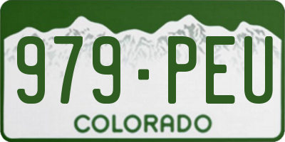CO license plate 979PEU