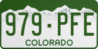 CO license plate 979PFE