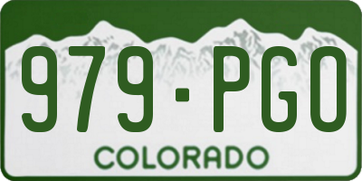 CO license plate 979PGO