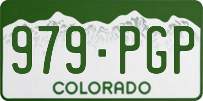 CO license plate 979PGP
