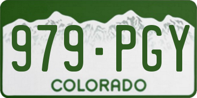 CO license plate 979PGY