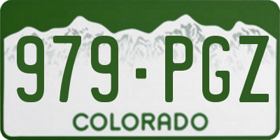 CO license plate 979PGZ