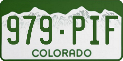 CO license plate 979PIF