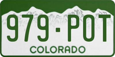 CO license plate 979POT